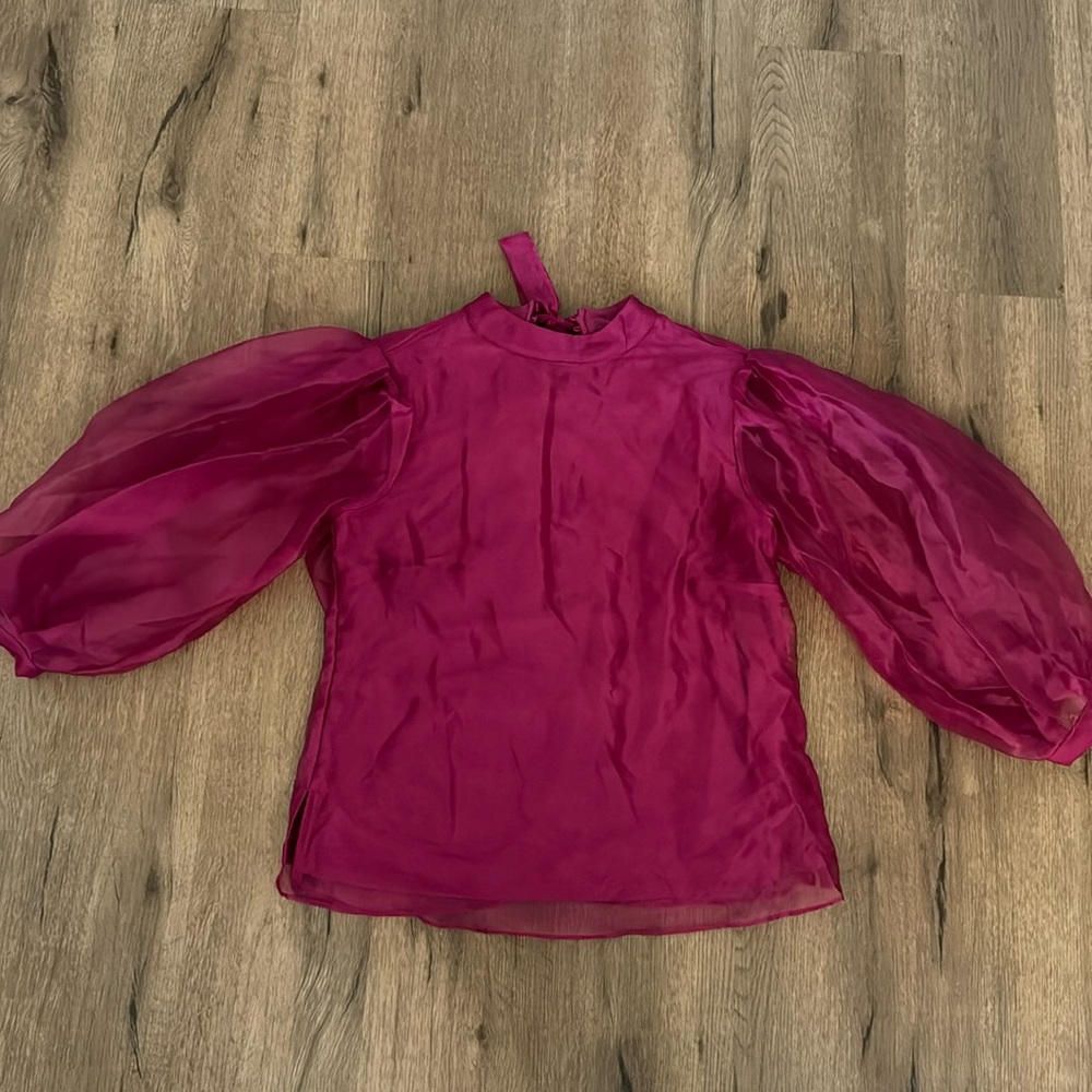 CeCe Pink Blouse Bow Top